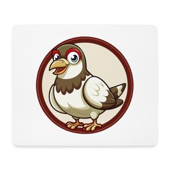 Taube Bunte Kawaii Cartoon Figur Clipart - Mousepad (Querformat) - Weiß - Vorne