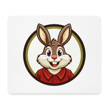 Lapin coloré Kawaii Dessin animé Personnage Clipart - Tapis de souris (format paysage) - blanc - Devant