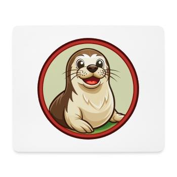 Siegel Bunte Kawaii Cartoon Figur Clipart Haustier - Mousepad (Querformat) - Weiß - Vorne