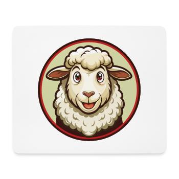 Schaf Bunte Kawaii Cartoon Figur Clipart - Mousepad (Querformat) - Weiß - Vorne