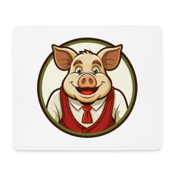 Schwein Bunt Kawaii Cartoon Figur Clipart Haustier - Mousepad (Querformat) - Weiß - Vorne