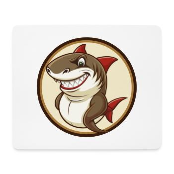 Shark Colorful Kawaii Cartoon Character Clipart - Mouse Pad (horizontal) - white - Front