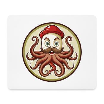 Oktopus Bunte Kawaii Cartoon Figur Clipart - Mousepad (Querformat) - Weiß - Vorne