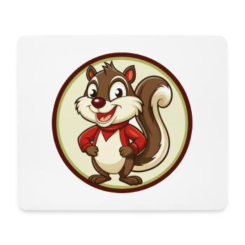 Eichhörnchen Bunte Kawaii Cartoon Figur Clipart - Mousepad (Querformat) - Weiß - Vorne