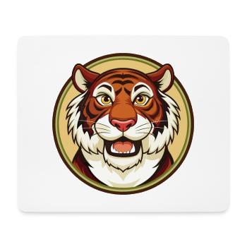 Tiger Colorful Kawaii Cartoon Character Clipart - Mouse Pad (horizontal) - white - Front