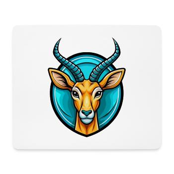 Impala Bunte Kawaii Cartoon Figur Clipart - Mousepad (Querformat) - Weiß - Vorne