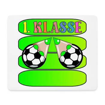 1. Klasse Schulanfang Fußball - Mousepad (Querformat) - Weiß - Vorne