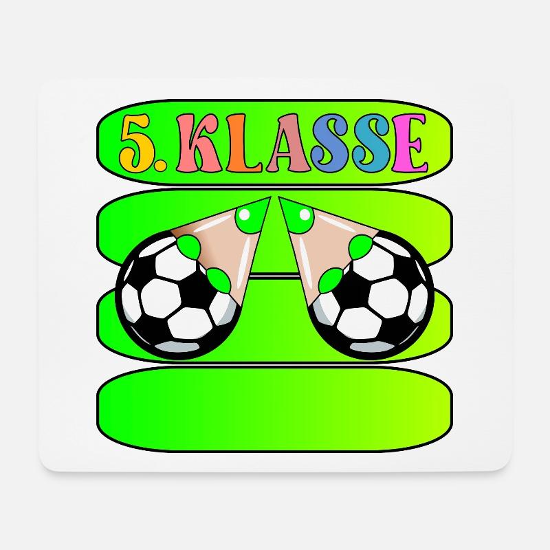 5. Klasse Fußball NAME - Mousepad (Querformat) - Weiß