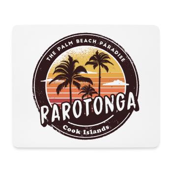 Parotonga Cook Islands vintage palm trees - Mouse Pad (horizontal) - white - Front