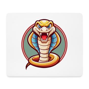 Cobra Cute Funny Kawaii Cartoon Clipart Animal Pet - Mouse Pad (horizontal) - white - Front