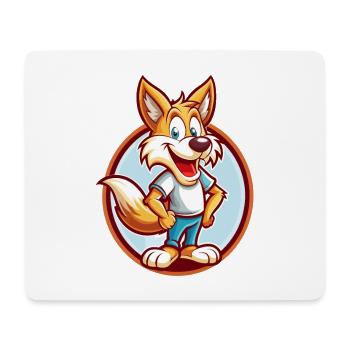 Kojote Lustig Kawaii Cartoon Clipart Tier Haustier - Mousepad (Querformat) - Weiß - Vorne