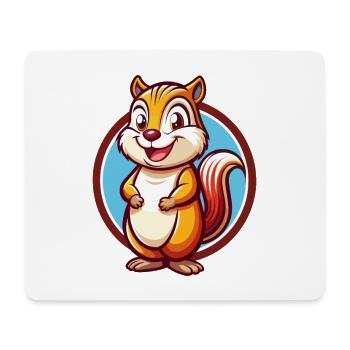 Chipmunk Lustige Kawaii Cartoon Clipart Tier Haustier - Mousepad (Querformat) - Weiß - Vorne