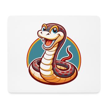 Anaconda Funny Kawaii Cartoon Clipart Animal Pet - Mouse Pad (horizontal) - white - Front