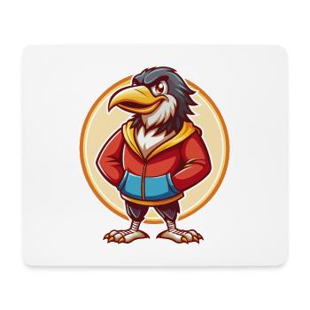 Rabe Niedlich Lustig Kawaii Cartoon Clipart Tier Haustier - Mousepad (Querformat) - Weiß - Vorne