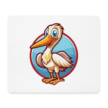 Storch Niedlich Lustig Kawaii Cartoon Clipart Tier Haustier - Mousepad (Querformat) - Weiß - Vorne