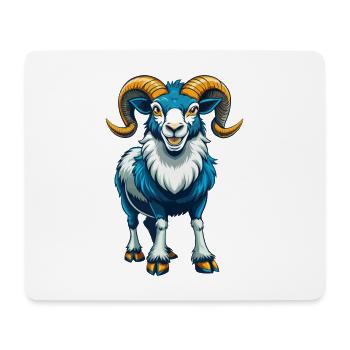 Ram Cool Kawaii Cartoon Figur Clipart - Mousepad (Querformat) - Weiß - Vorne