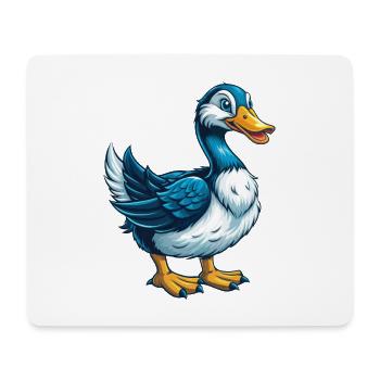 Gans Cool Kawaii Cartoon Charakter Clipart - Mousepad (Querformat) - Weiß - Vorne