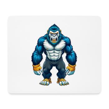 Gorilla Cool Kawaii Cartoon Figur Clipart - Mousepad (Querformat) - Weiß - Vorne