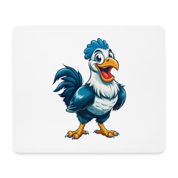 poulet cool kawaii dessin animé personnage clipart - Tapis de souris (format paysage) - blanc - Devant