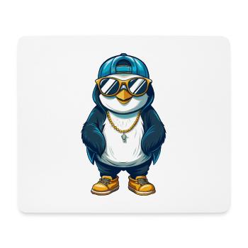 Penguin Cool Cartoon Character Kawaii Clipart - Mouse Pad (horizontal) - white - Front