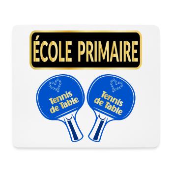 École Primaire - Tennis de Table - Tapis de souris (format paysage) - blanc - Devant