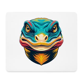 Komodo Niedliche Kawaii Cartoon Clipart Tier Gesicht - Mousepad (Querformat) - Weiß - Vorne