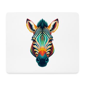Zebra Niedliches Kawaii Cartoon Clipart Tier Gesicht - Mousepad (Querformat) - Weiß - Vorne