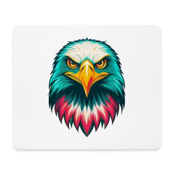 Adler Niedlich Kawaii Cartoon Clipart Tier Gesicht - Mousepad (Querformat) - Weiß - Vorne