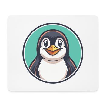 Pingouin Kawaii Dessin animé Personnage Animal Visage D’animal - Tapis de souris (format paysage) - blanc - Devant