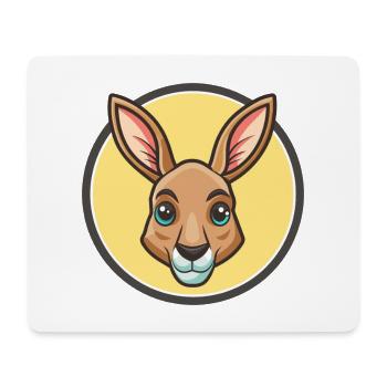 Kangourou Kawaii Dessin animé Personnage Animal Visage D’animal - Tapis de souris (format paysage) - blanc - Devant