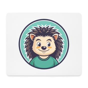 Igel Kawaii Cartoon Figur Tier Haustier Gesicht - Mousepad (Querformat) - Weiß - Vorne