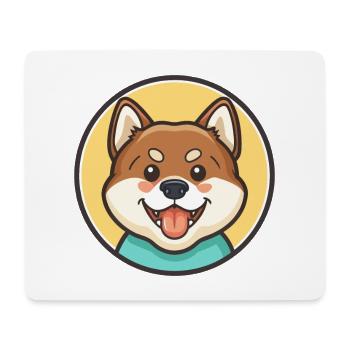 Akita Race de chien Dessin animé Kawaii Clipart Animal de compagnie - Tapis de souris (format paysage) - blanc - Devant