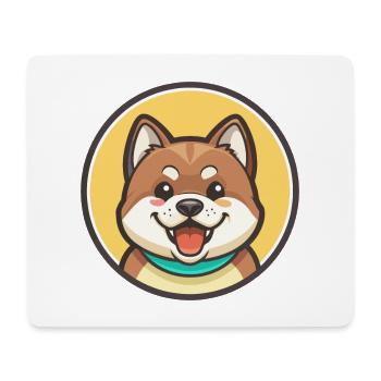 Dessin animé kawaii de race de chien akita américain - Tapis de souris (format paysage) - blanc - Devant