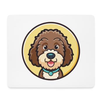 Barbet Dog Breed Cartoon Kawaii Clipart Animal Pet - Mouse Pad (horizontal) - white - Front