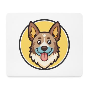 Berger Basque Race de chien Dessin animé Kawaii Clipart - Tapis de souris (format paysage) - blanc - Devant
