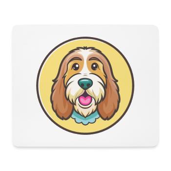 Basset Griffon Vendéen Hunderasse Cartoon Kawaii - Mousepad (Querformat) - Weiß - Vorne