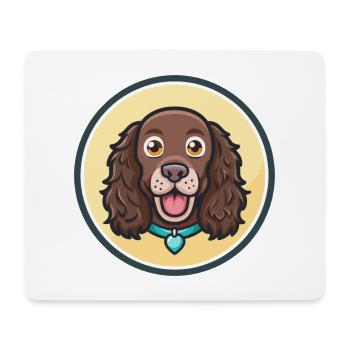 Boykin Spaniel Chien Race Dessin animé Kawaii Clipart - Tapis de souris (format paysage) - blanc - Devant