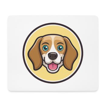 Beagle Dog Breed Cartoon Kawaii Clipart Animal Pet - Mouse Pad (horizontal) - white - Front