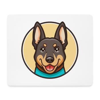 Beauceron Hunderasse Cartoon Kawaii Clipart Tier - Mousepad (Querformat) - Weiß - Vorne
