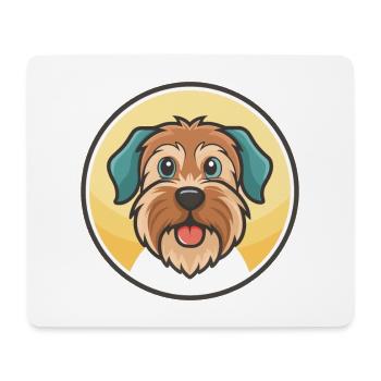 Brikett Griffon Vendeen Hunderasse Karikatur Kawaii - Mousepad (Querformat) - Weiß - Vorne