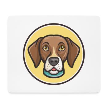 Chien d’arrêt belge race dessin animé Kawaii Clipart - Tapis de souris (format paysage) - blanc - Devant