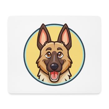 Belgian Shepherd Dog Breed Cartoon Kawaii Clipart - Mouse Pad (horizontal) - white - Front