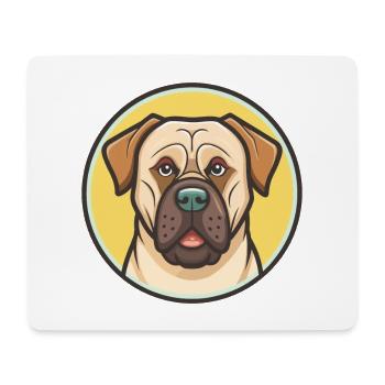 Boerboel Hunderasse bunte Cartoon Kawaii Clipart - Mousepad (Querformat) - Weiß - Vorne