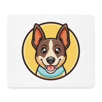 Danemark Feist Chien Race Dessin Animé Kawaii Clipart Animal De Compagnie - Tapis de souris (format paysage) - blanc - Devant