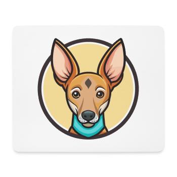 Cirneco Dell Etna Dog Breed Cartoon Kawaii Clipart - Mouse Pad (horizontal) - white - Front