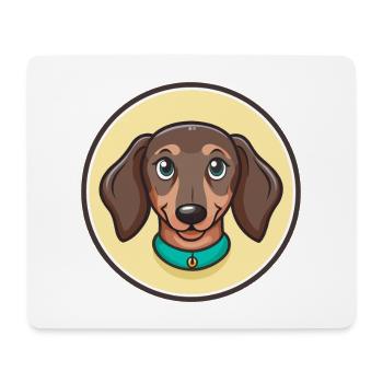 Dachshund Dog Breed Cartoon Kawaii Clipart Animal - Mouse Pad (horizontal) - white - Front