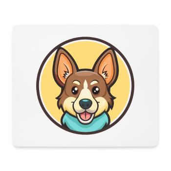 Corsican Dog Breed Colorful Cartoon Kawaii Clipart - Mouse Pad (horizontal) - white - Front