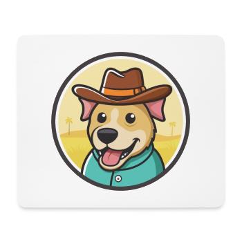 Florida Cracker Cur Chien Race Drôle Dessin animé Kawaii - Tapis de souris (format paysage) - blanc - Devant