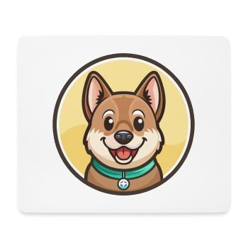 Personnage de dessin animé de race de chien Chortai Kawaii Clipart - Tapis de souris (format paysage) - blanc - Devant