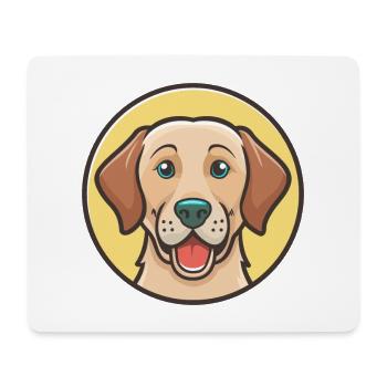 Danois Broholmer Chien Race Dessin animé Kawaii Clipart - Tapis de souris (format paysage) - blanc - Devant